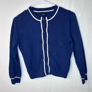 Tommy Hilfiger Kids Girl’s Navy Blue Long Sleeve Cardigan Sweater Size L 10/12